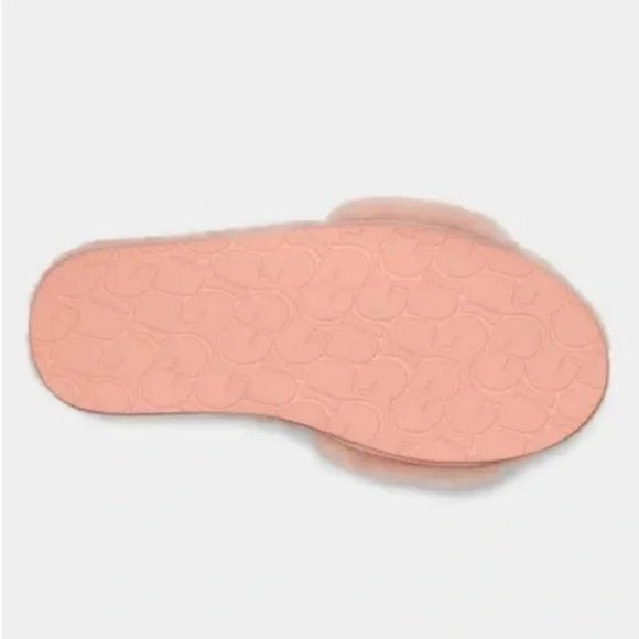NEW UGG Size 10 Women's Fluff Slide II Shearling Slippers - Sunset Pink - Picture 5 of 5